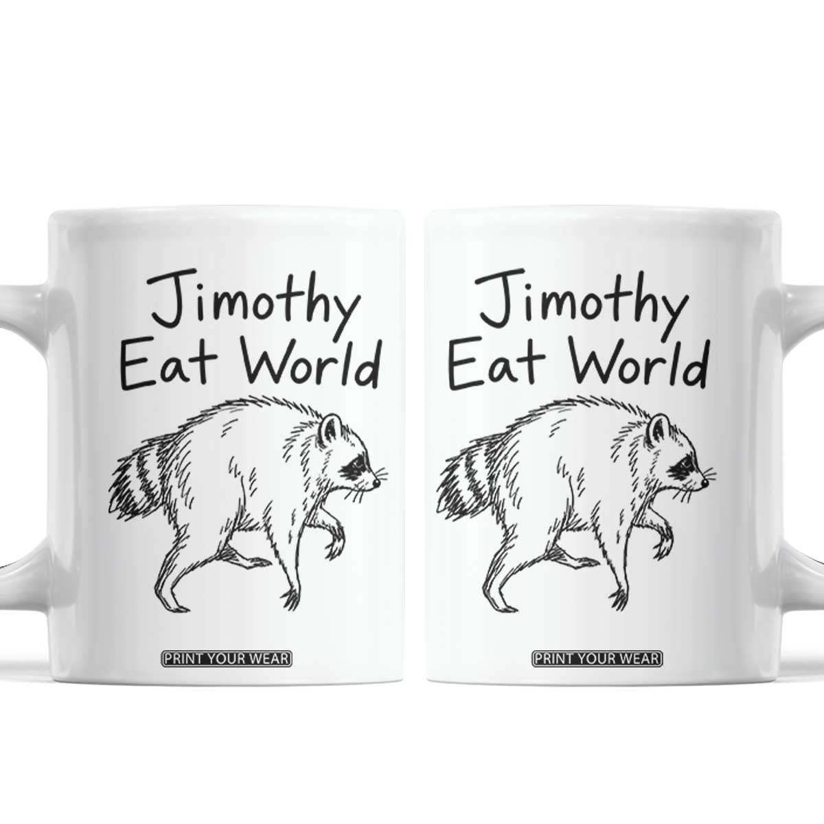 Jimothy Eat World Funny Music Parody Coffee Mug Viral Seattle Raccoon Trash Panda Meme