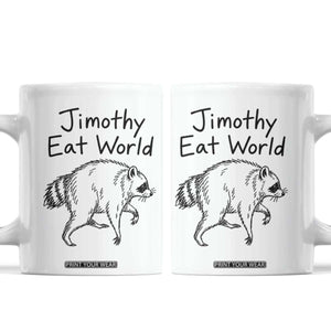 Jimothy Eat World Funny Music Parody Coffee Mug Viral Seattle Raccoon Trash Panda Meme