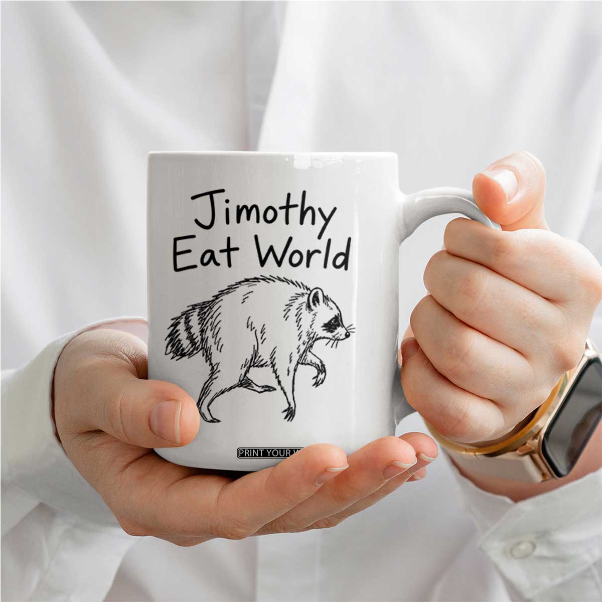 Jimothy Eat World Funny Music Parody Coffee Mug Viral Seattle Raccoon Trash Panda Meme