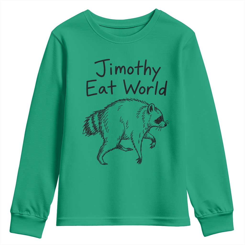 Jimothy Eat World Funny Music Parody Youth Sweatshirt Viral Seattle Raccoon Trash Panda Meme