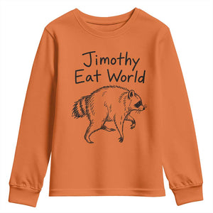 Jimothy Eat World Funny Music Parody Youth Sweatshirt Viral Seattle Raccoon Trash Panda Meme