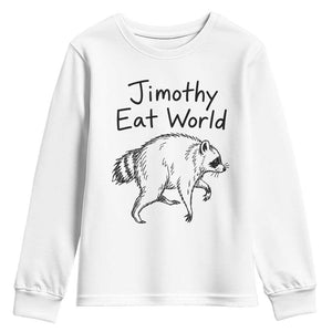 Jimothy Eat World Funny Music Parody Youth Sweatshirt Viral Seattle Raccoon Trash Panda Meme