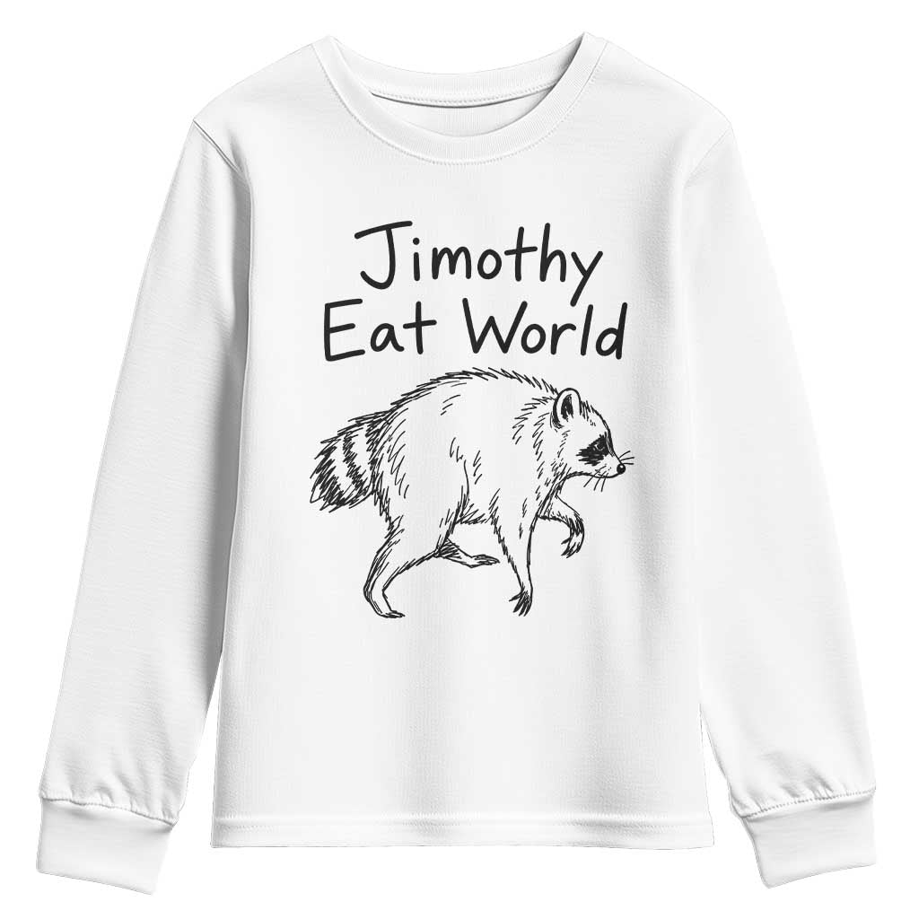 Jimothy Eat World Funny Music Parody Youth Sweatshirt Viral Seattle Raccoon Trash Panda Meme TS02 White Print Your Wear