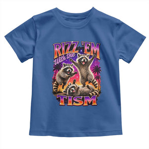 Rizz Em With The Tism Funny Raccoon Toddler T Shirt Trash Panda Vintage Bootleg Graphic