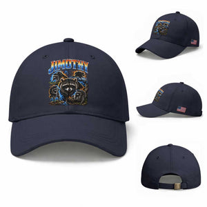 Jimothy the Raccoon Vintage 90s Bootleg Lightning Graphic Baseball Cap Viral Seattle Trash Panda