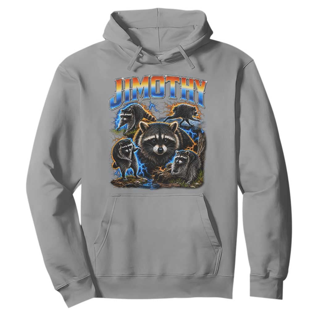 Jimothy the Raccoon Vintage 90s Bootleg Lightning Graphic Hoodie Viral Seattle Trash Panda