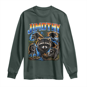 Jimothy the Raccoon Vintage 90s Bootleg Lightning Graphic Long Sleeve Shirt Viral Seattle Trash Panda