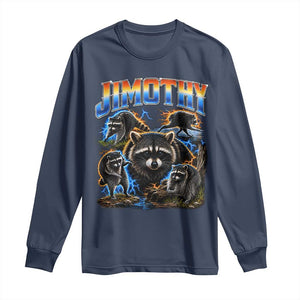 Jimothy the Raccoon Vintage 90s Bootleg Lightning Graphic Long Sleeve Shirt Viral Seattle Trash Panda
