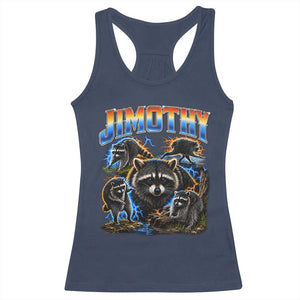 Jimothy the Raccoon Vintage 90s Bootleg Lightning Graphic Racerback Tank Top Viral Seattle Trash Panda