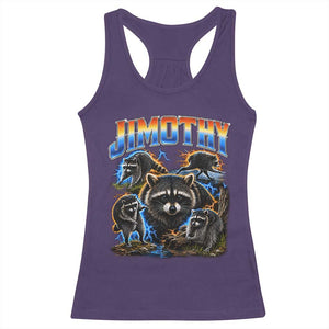 Jimothy the Raccoon Vintage 90s Bootleg Lightning Graphic Racerback Tank Top Viral Seattle Trash Panda