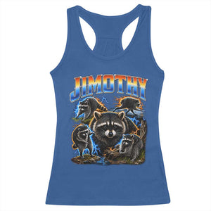 Jimothy the Raccoon Vintage 90s Bootleg Lightning Graphic Racerback Tank Top Viral Seattle Trash Panda