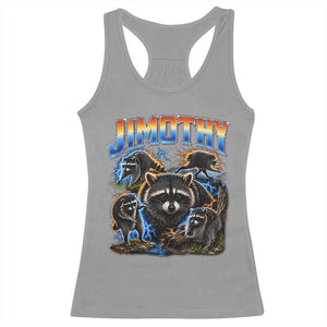 Jimothy the Raccoon Vintage 90s Bootleg Lightning Graphic Racerback Tank Top Viral Seattle Trash Panda