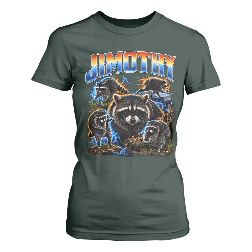 Jimothy the Raccoon Vintage 90s Bootleg Lightning Graphic T Shirt For Women Viral Seattle Trash Panda