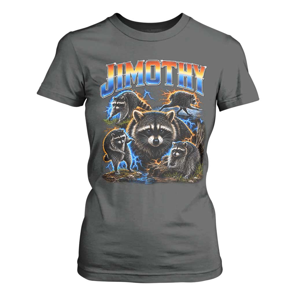 Jimothy the Raccoon Vintage 90s Bootleg Lightning Graphic T Shirt For Women Viral Seattle Trash Panda