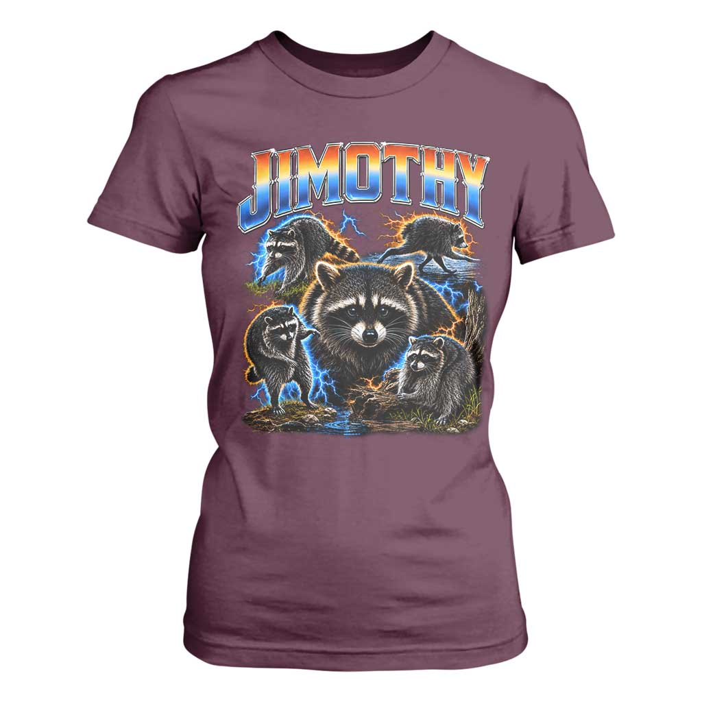 Jimothy the Raccoon Vintage 90s Bootleg Lightning Graphic T Shirt For Women Viral Seattle Trash Panda