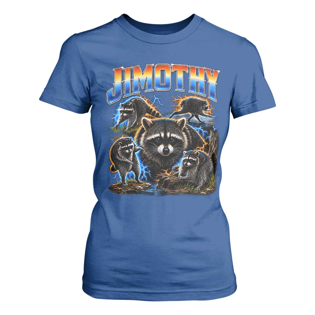 Jimothy the Raccoon Vintage 90s Bootleg Lightning Graphic T Shirt For Women Viral Seattle Trash Panda