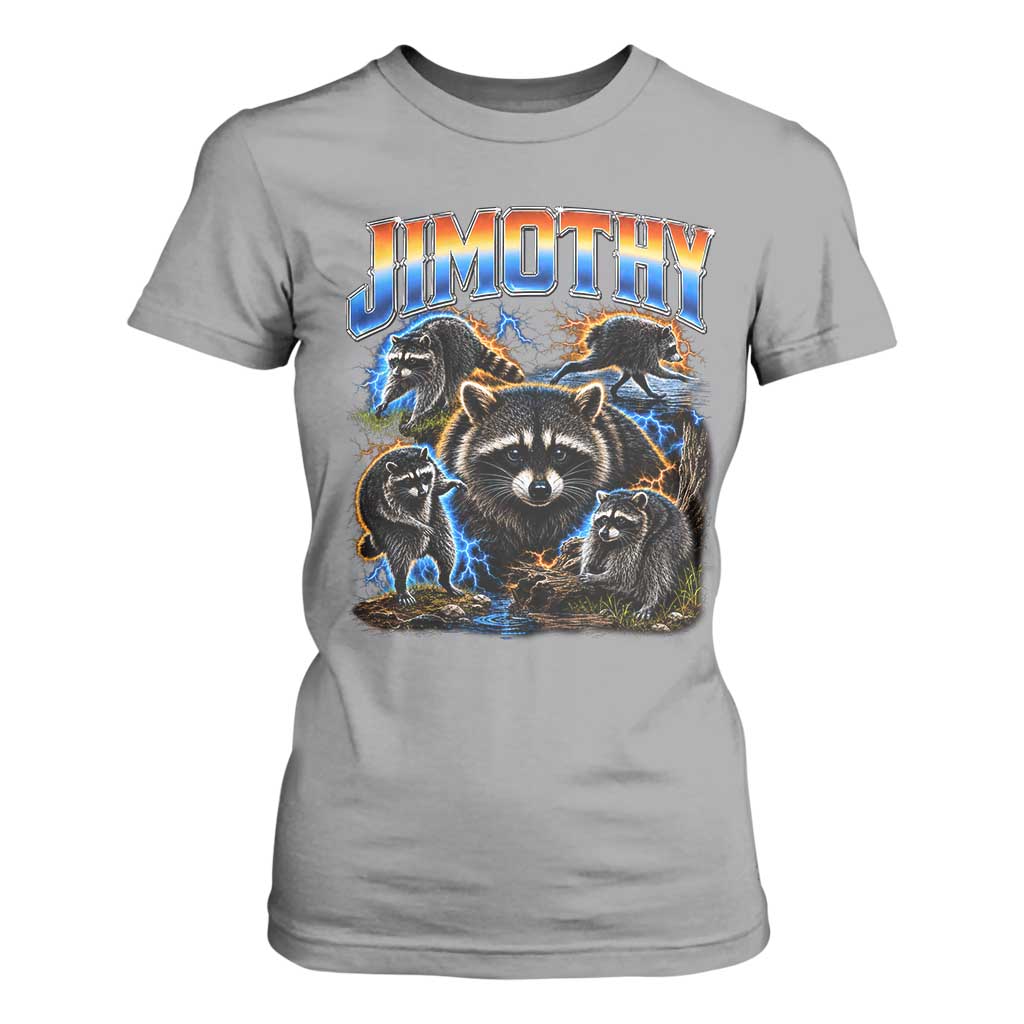 Jimothy the Raccoon Vintage 90s Bootleg Lightning Graphic T Shirt For Women Viral Seattle Trash Panda