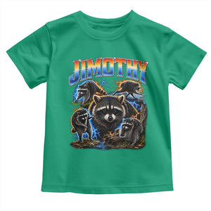 Jimothy the Raccoon Vintage 90s Bootleg Lightning Graphic Toddler T Shirt Viral Seattle Trash Panda