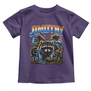 Jimothy the Raccoon Vintage 90s Bootleg Lightning Graphic Toddler T Shirt Viral Seattle Trash Panda