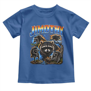 Jimothy the Raccoon Vintage 90s Bootleg Lightning Graphic Toddler T Shirt Viral Seattle Trash Panda