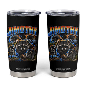 Jimothy the Raccoon Vintage 90s Bootleg Lightning Graphic Tumbler Cup Viral Seattle Trash Panda