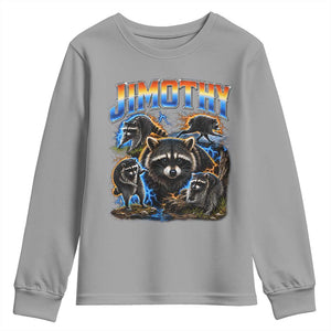 Jimothy the Raccoon Vintage 90s Bootleg Lightning Graphic Youth Sweatshirt Viral Seattle Trash Panda