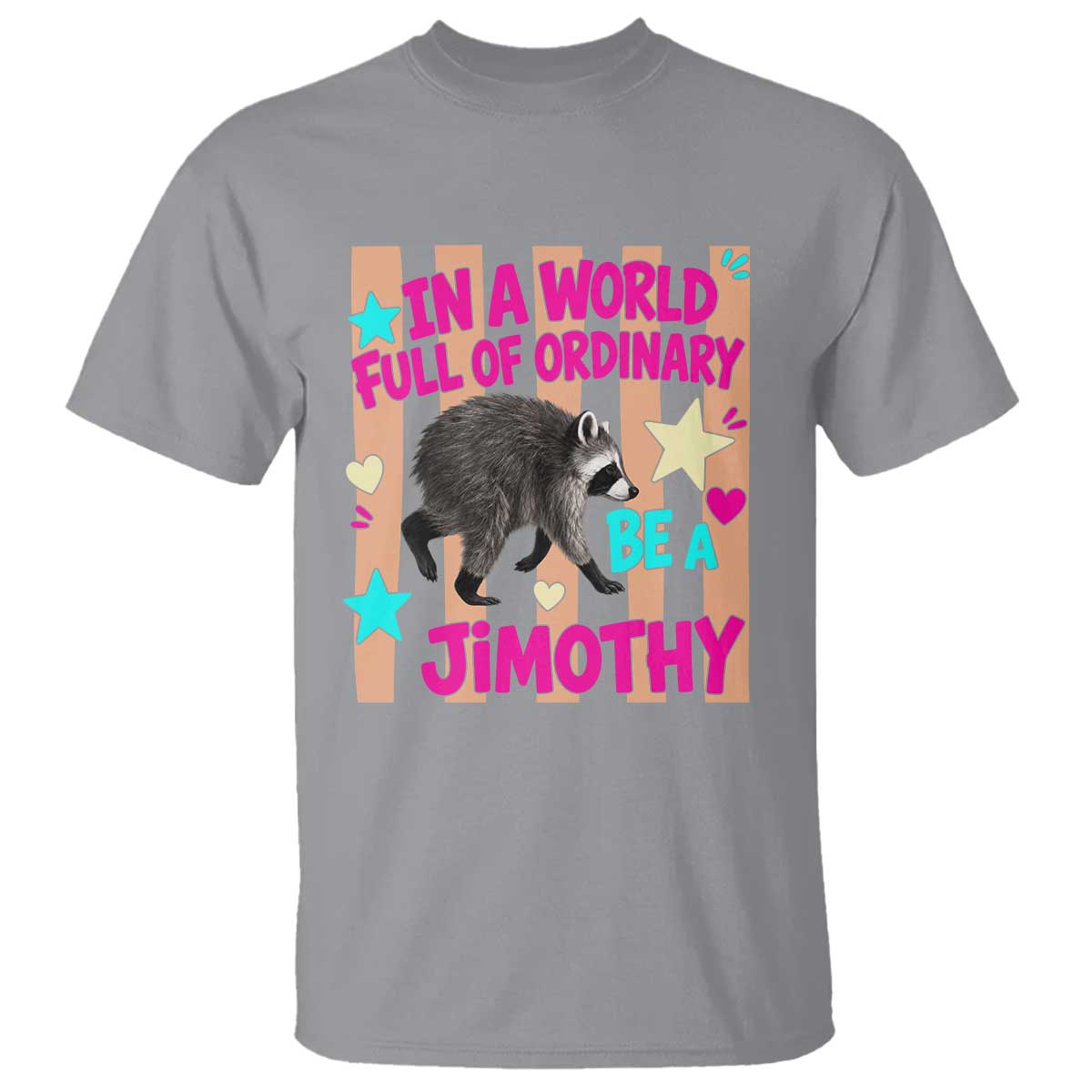 In A World Full Of Ordinary Be A Jimothy Preppy Style T Shirt Cute Y2K Pop Seattle Raccoon Legend Graphic