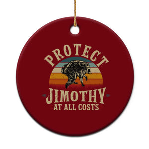 Protect Jimothy At All Costs Seattle Raccoon Ceramic Ornament Vintage Sunset Feral Trash Panda Legend Supporter