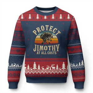 Protect Jimothy At All Costs Seattle Raccoon Ugly Christmas Sweater Vintage Sunset Feral Trash Panda Legend Supporter