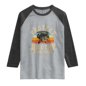 Protect Jimothy At All Costs Seattle Raccoon Raglan Shirt Vintage Sunset Feral Trash Panda Legend Supporter