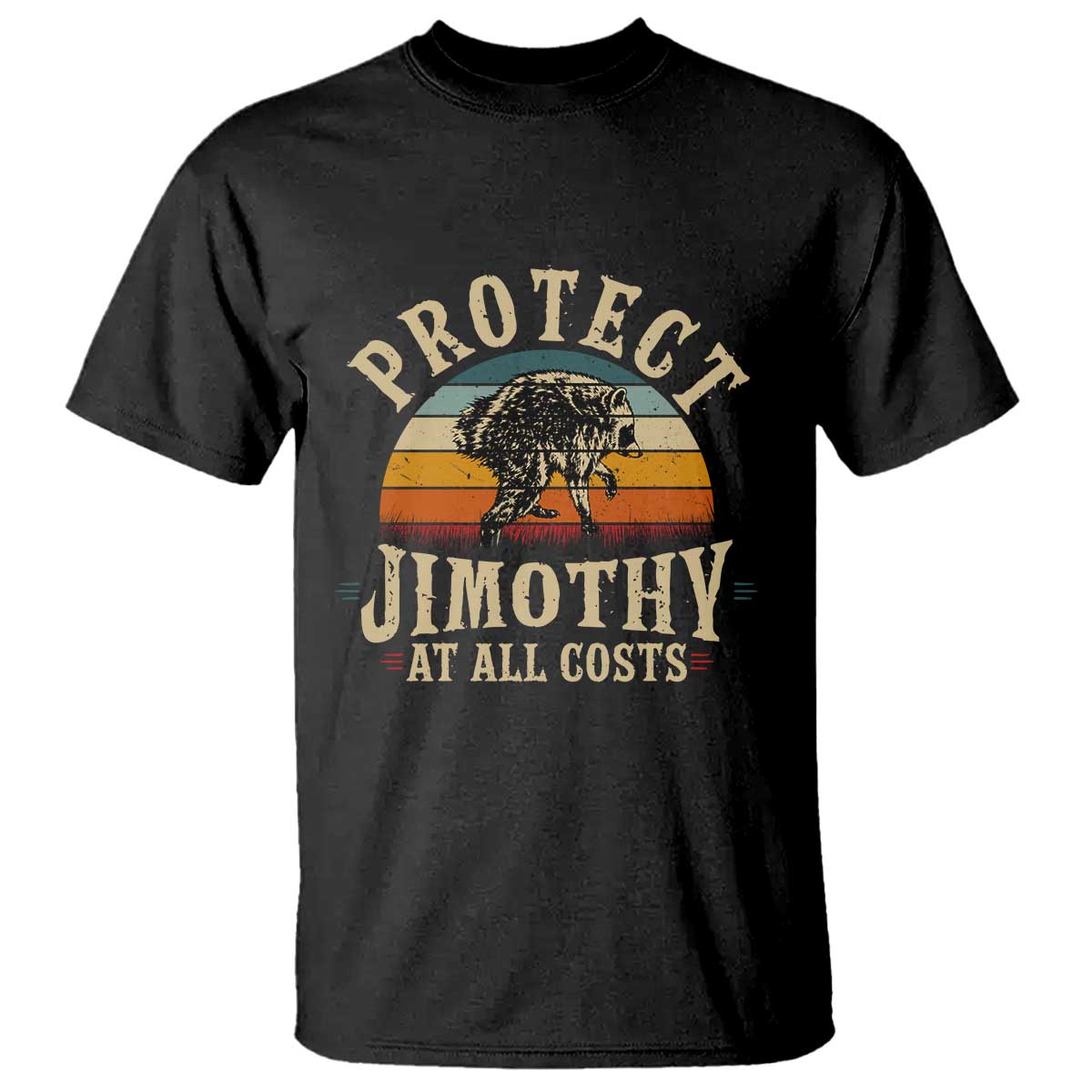Protect Jimothy At All Costs Seattle Raccoon T Shirt Vintage Sunset Feral Trash Panda Legend Supporter