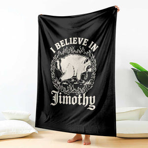 I Believe In Jimothy the Seattle Raccoon Throw Blanket Flaming Circle Vintage Feral Legend Trash Panda Supporter