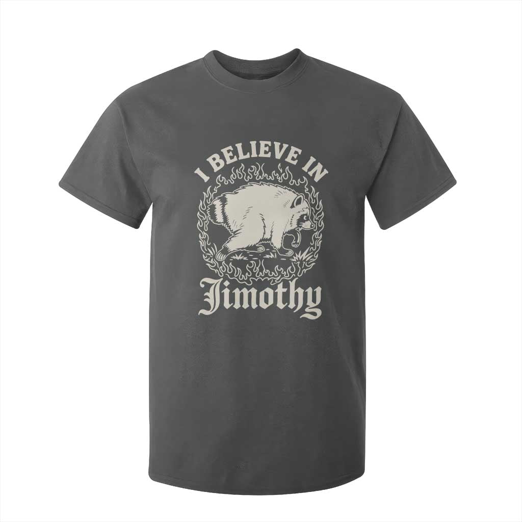 I Believe In Jimothy the Seattle Raccoon T Shirt For Kid Flaming Circle Vintage Feral Legend Trash Panda Supporter
