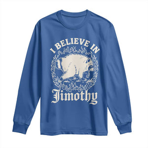 I Believe In Jimothy the Seattle Raccoon Long Sleeve Shirt Flaming Circle Vintage Feral Legend Trash Panda Supporter