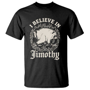 I Believe In Jimothy the Seattle Raccoon T Shirt Flaming Circle Vintage Feral Legend Trash Panda Supporter