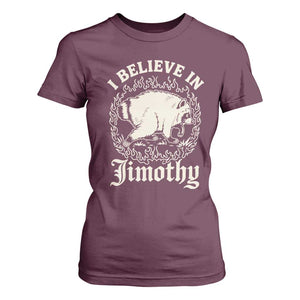 I Believe In Jimothy the Seattle Raccoon T Shirt For Women Flaming Circle Vintage Feral Legend Trash Panda Supporter