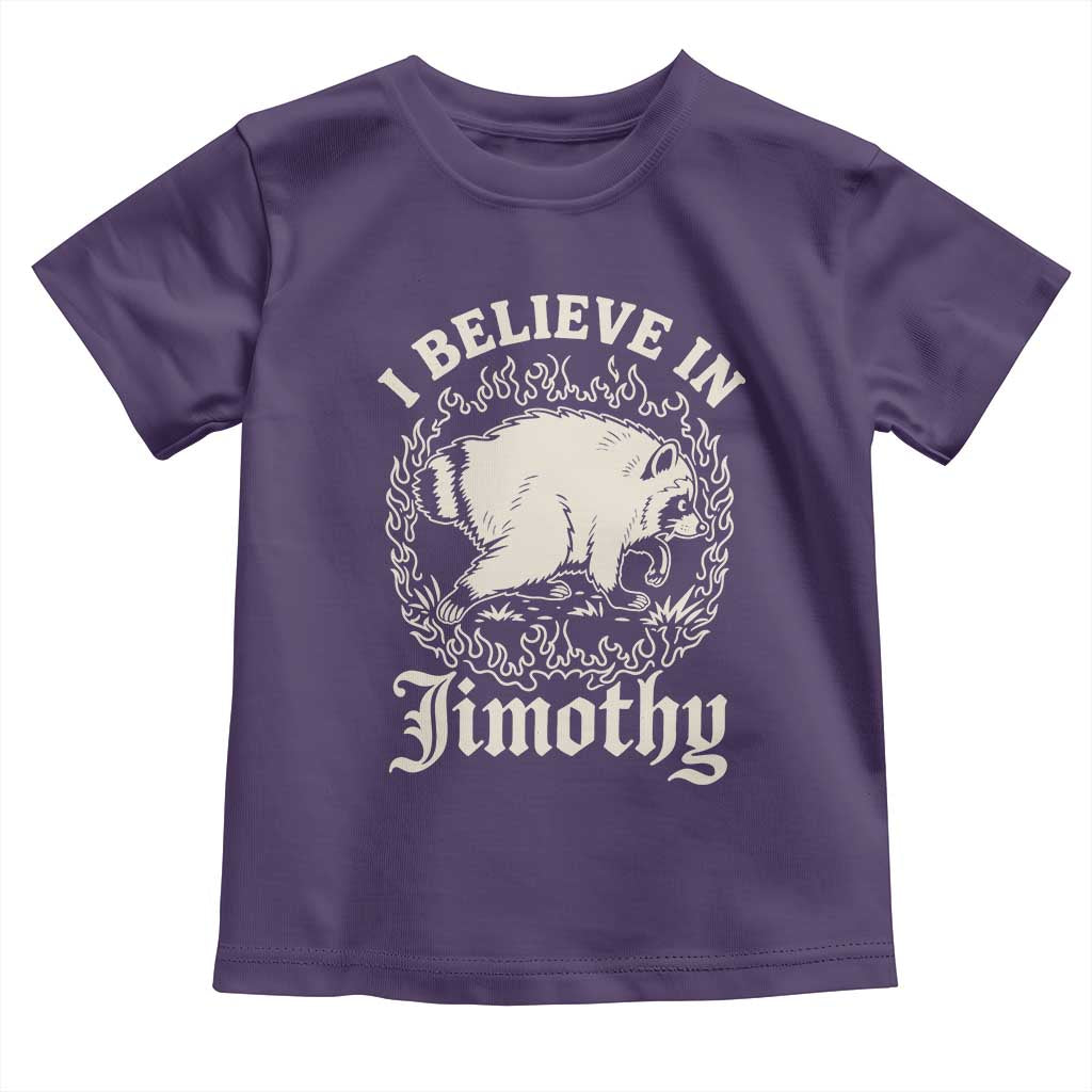 I Believe In Jimothy the Seattle Raccoon Toddler T Shirt Flaming Circle Vintage Feral Legend Trash Panda Supporter