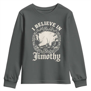 I Believe In Jimothy the Seattle Raccoon Youth Sweatshirt Flaming Circle Vintage Feral Legend Trash Panda Supporter