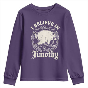I Believe In Jimothy the Seattle Raccoon Youth Sweatshirt Flaming Circle Vintage Feral Legend Trash Panda Supporter