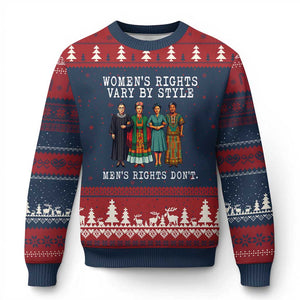 Womens Rights Vary By Style Feminists Historic Female Empowerment Ugly Christmas Sweater Powerful Feminism Civil Rights Movement