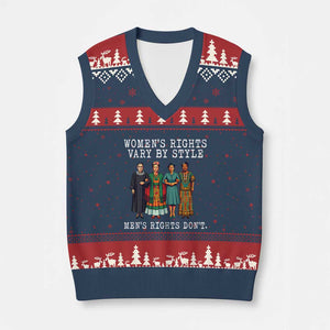 Womens Rights Vary By Style Feminists Historic Female Empowerment V-Neck Knit Sweater Vest Powerful Feminism Civil Rights Movement