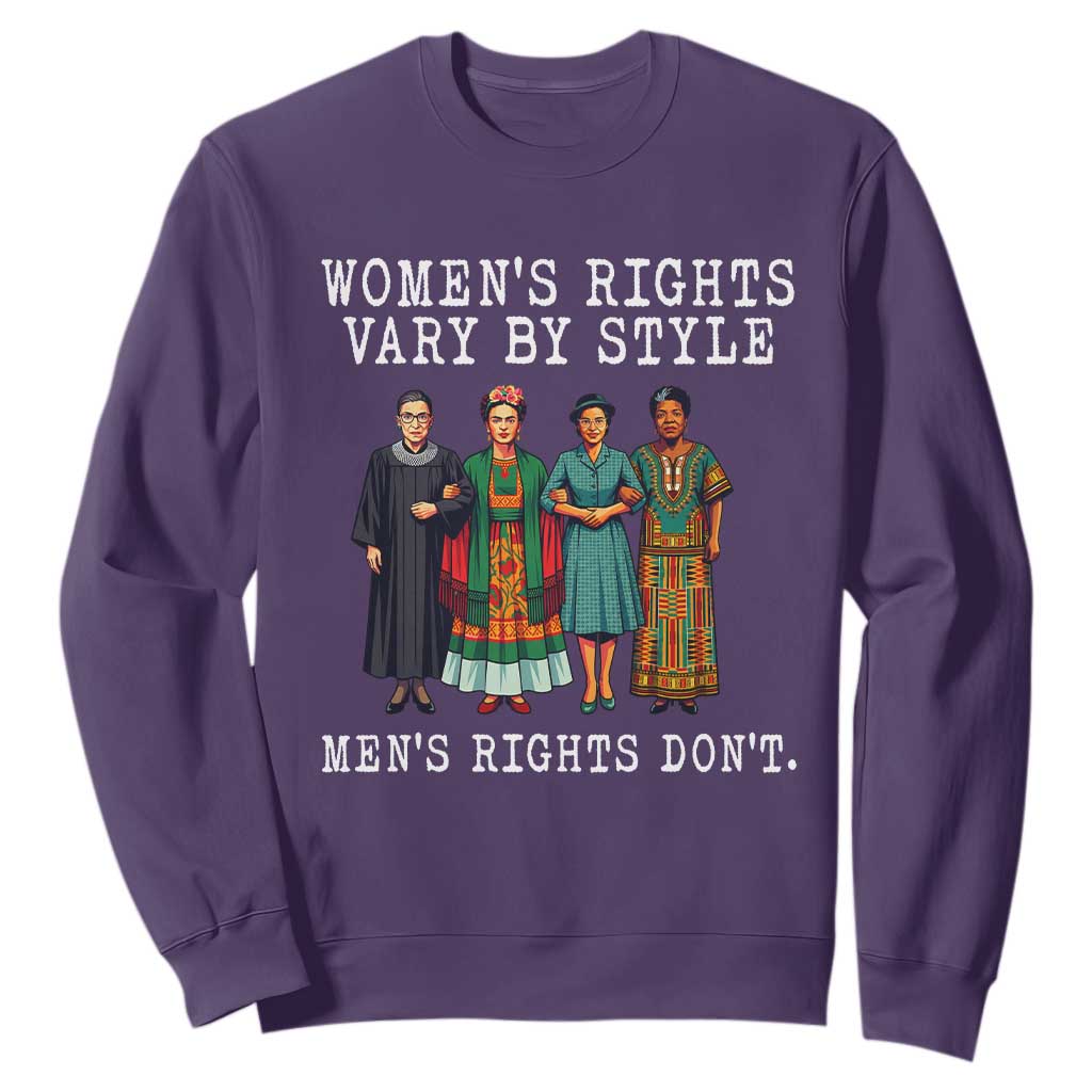 Womens Rights Vary By Style Feminists Historic Female Empowerment Sweatshirt Powerful Feminism Civil Rights Movement