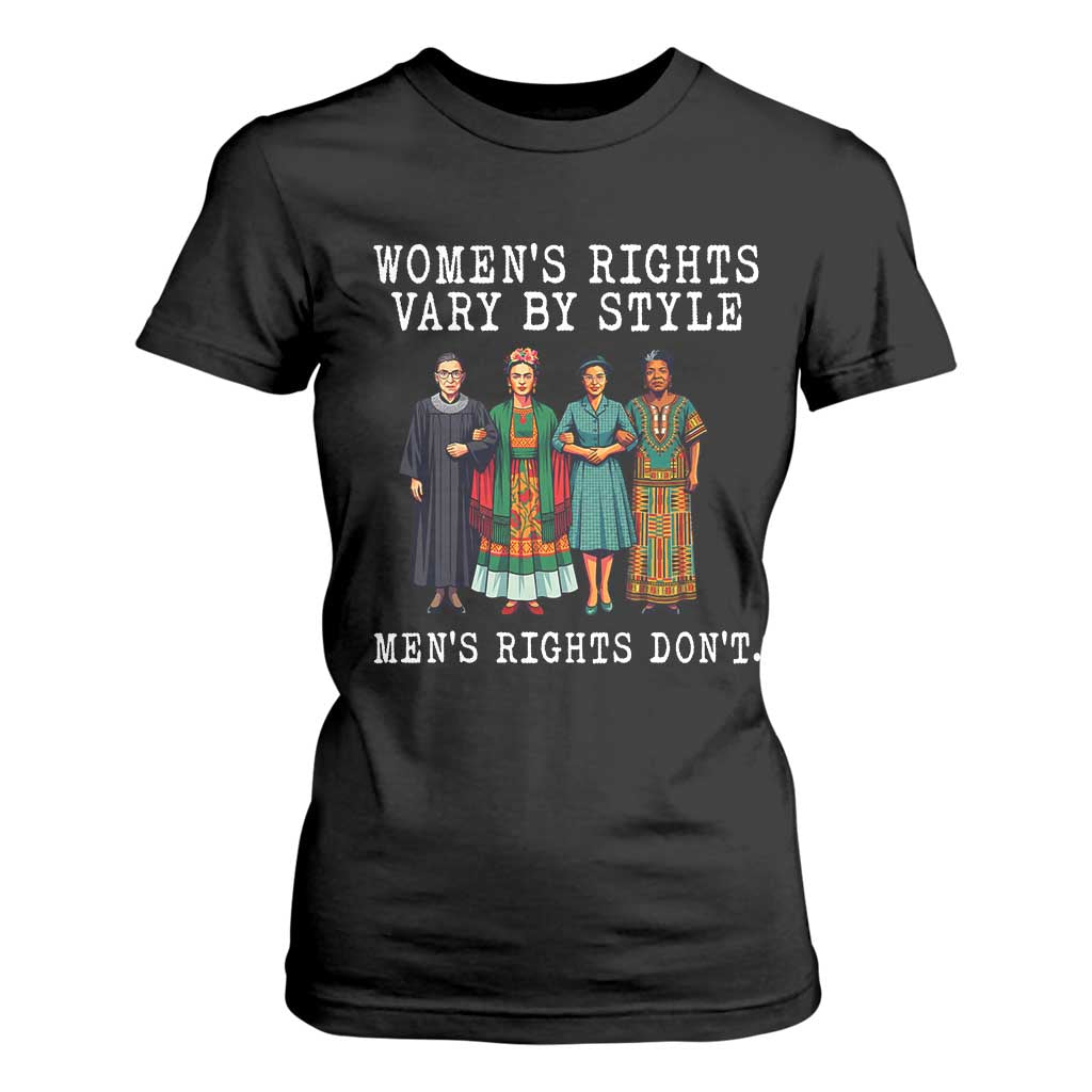 Womens Rights Vary By Style Feminists Historic Female Empowerment T Shirt For Women Powerful Feminism Civil Rights Movement TS02 Black Print Your Wear