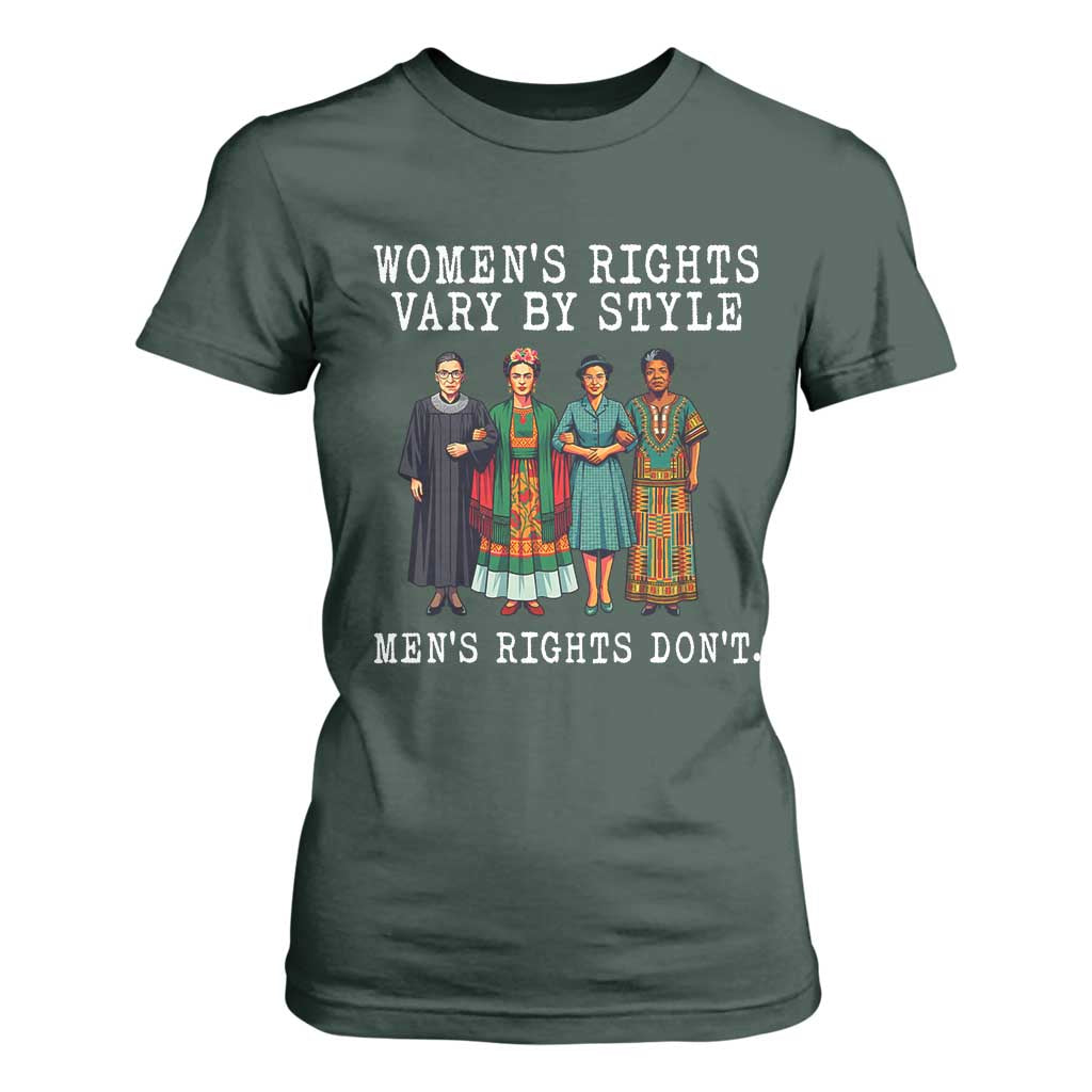 Womens Rights Vary By Style Feminists Historic Female Empowerment T Shirt For Women Powerful Feminism Civil Rights Movement