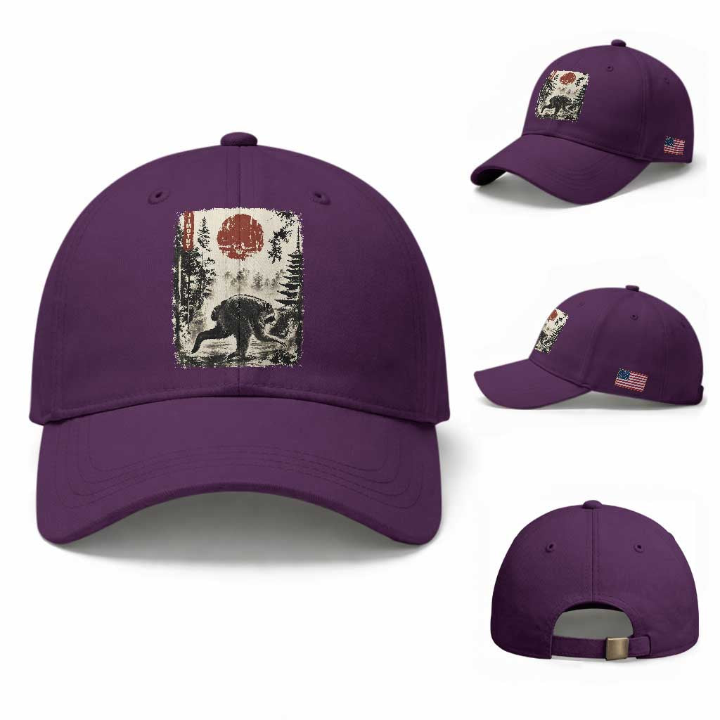 Jimothy the Raccoon Japanese Ukiyo-e Style Vintage Graphic Baseball Cap Viral Seattle Trash Panda Feral Legend Supporter