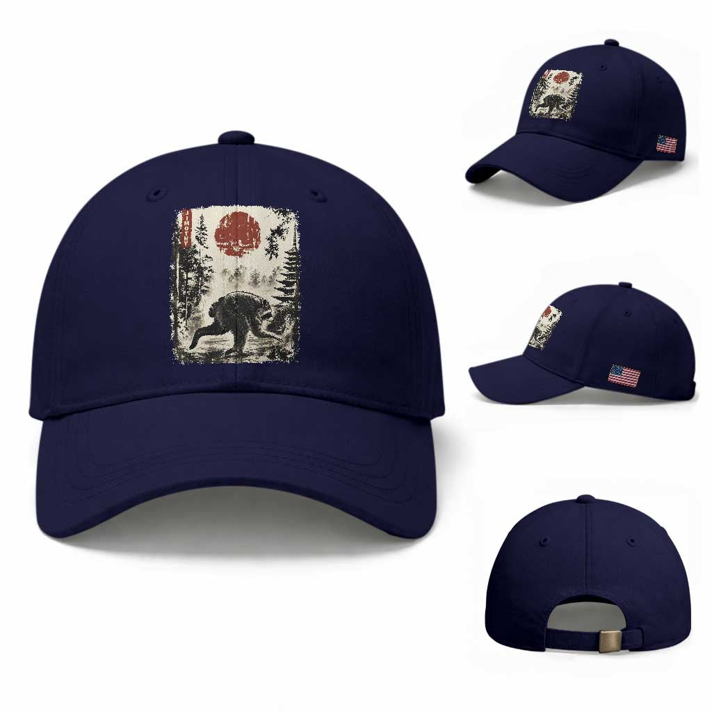 Jimothy the Raccoon Japanese Ukiyo-e Style Vintage Graphic Baseball Cap Viral Seattle Trash Panda Feral Legend Supporter