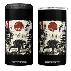 Jimothy the Raccoon Japanese Ukiyo-e Style Vintage Graphic 4 in 1 Can Cooler Tumbler Viral Seattle Trash Panda Feral Legend Supporter