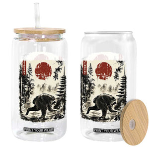 Jimothy the Raccoon Japanese Ukiyo-e Style Vintage Graphic Glass Can Viral Seattle Trash Panda Feral Legend Supporter