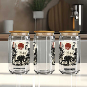 Jimothy the Raccoon Japanese Ukiyo-e Style Vintage Graphic Glass Can Viral Seattle Trash Panda Feral Legend Supporter