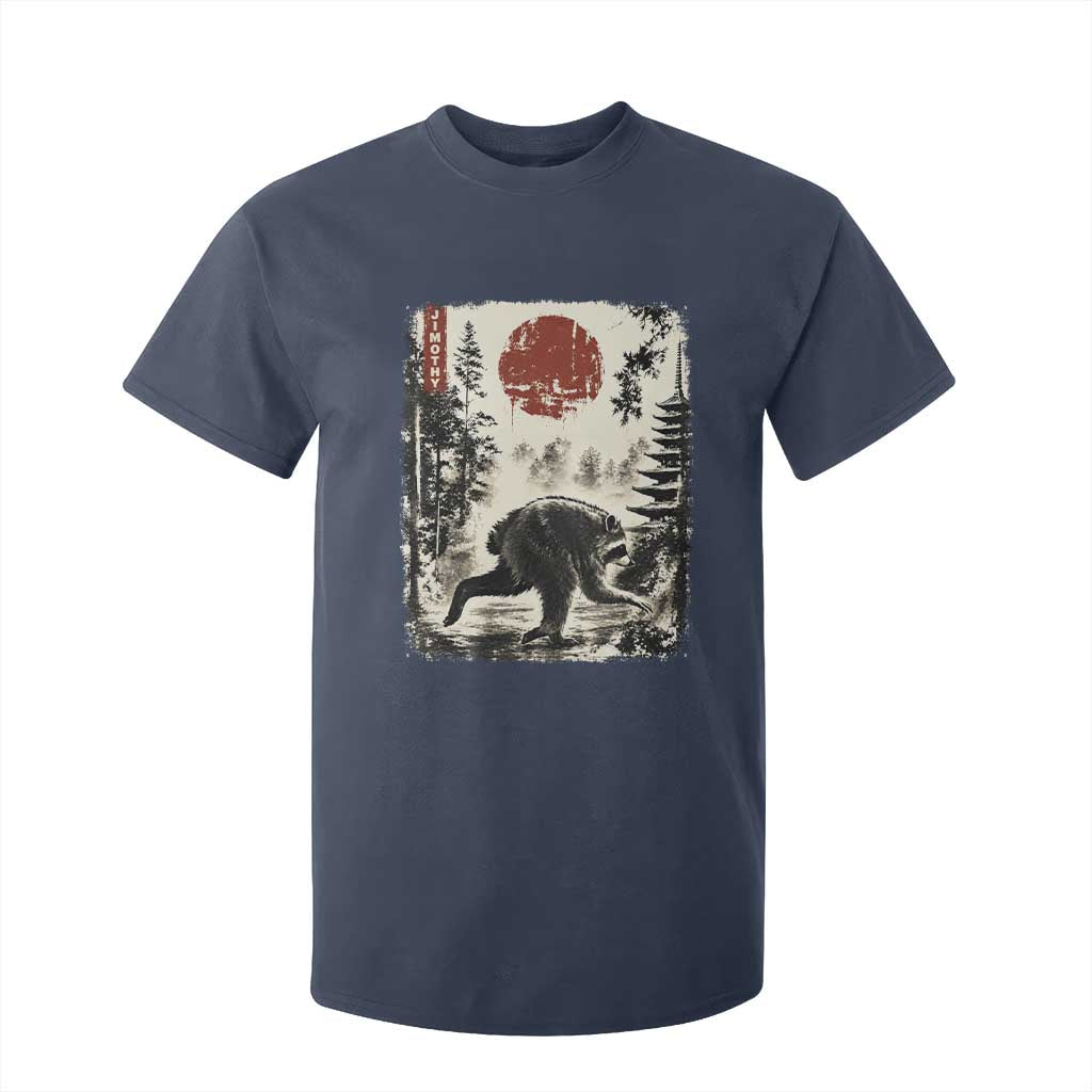Jimothy the Raccoon Japanese Ukiyo-e Style Vintage Graphic T Shirt For Kid Viral Seattle Trash Panda Feral Legend Supporter